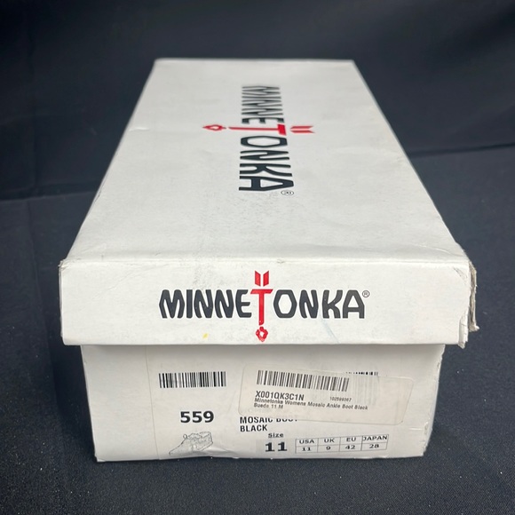 Minnetonka Women’s Mosaic Black Suede Ankle Boots (2938) - Picture 8 of 8